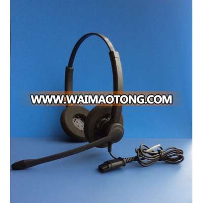 Professional Binaural call center RJ9/RJ11 telephone headset