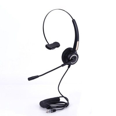 Professional RJ9 RJ11 Office telephone headset call center headset with noise cancelling microphone for Avaya or Plantronics