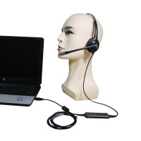 Call center USB computer headset with volume control and mute switch for call center, office and telemarket