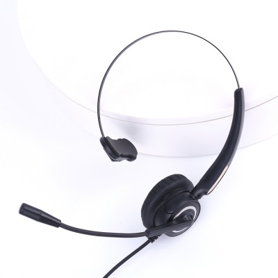 Professional monaural RJ11 RJ9 telephone headset for call center, QD optional