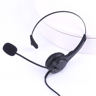 professional Noise cancelling Monaural  call center USB telepphone headset with volume control and mute switch, QD optional