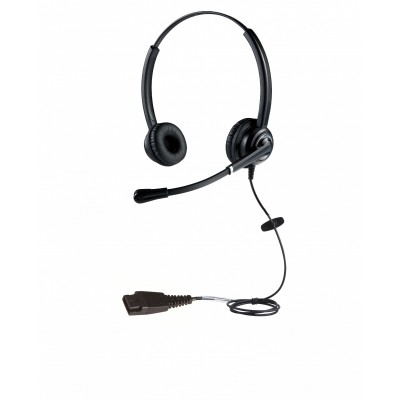 High quality binaural Call center headset with noise cancelling microphone with plantronics or Jabra QD connector